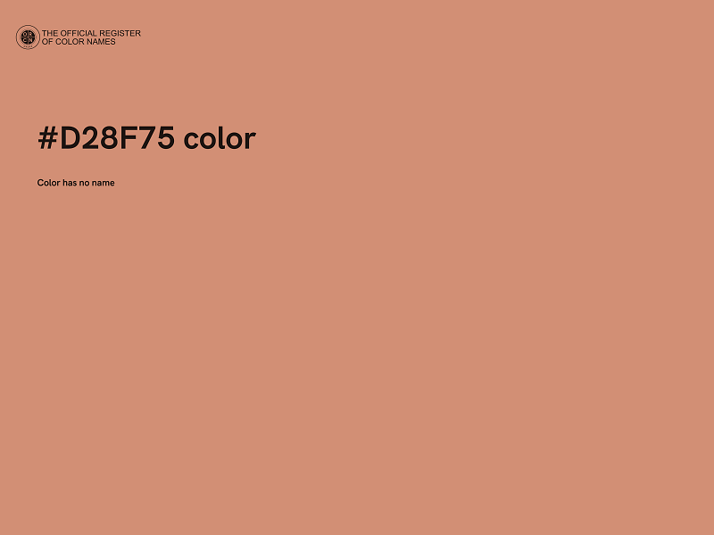 #D28F75 color image