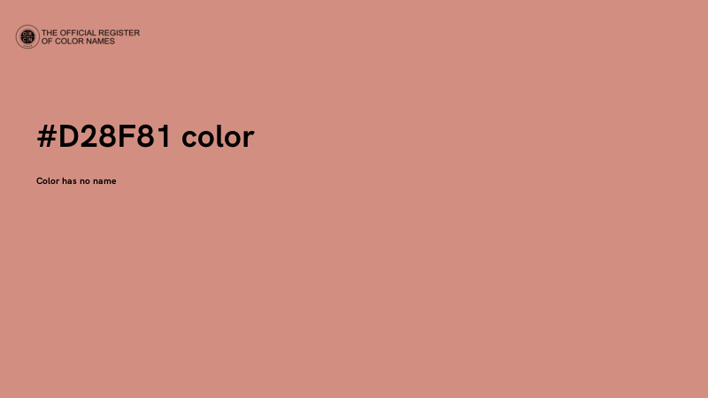 #D28F81 color image