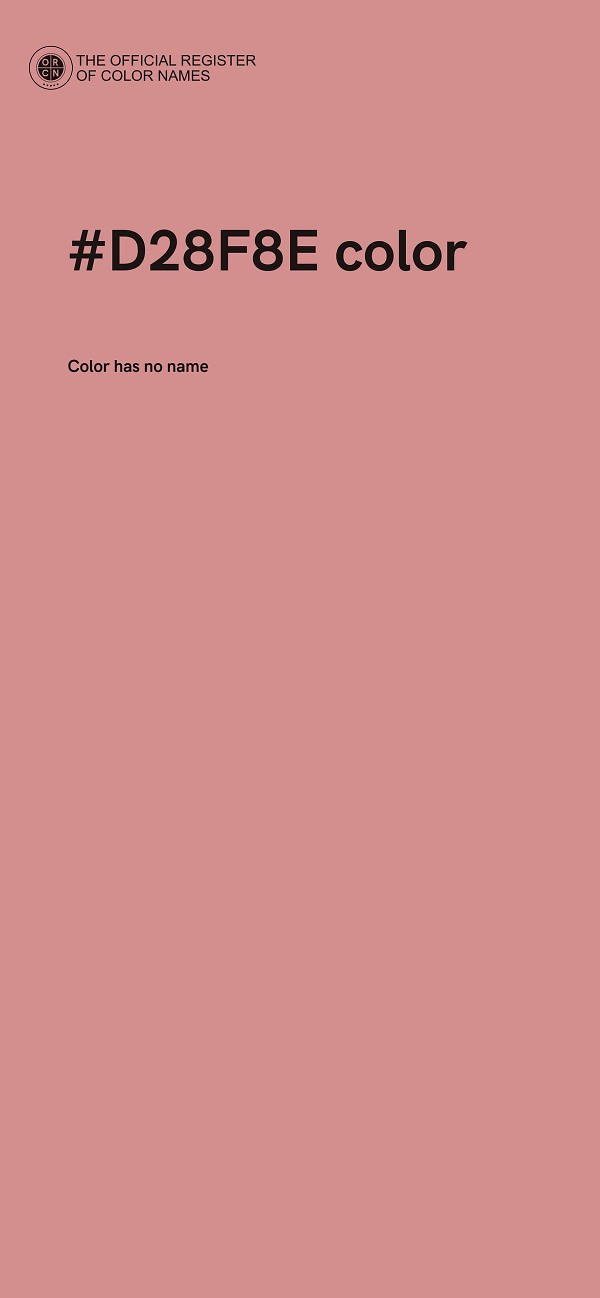#D28F8E color image