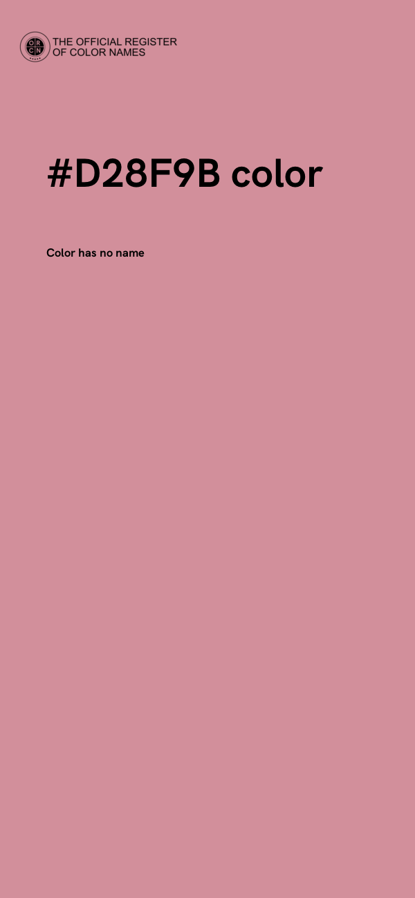 #D28F9B color image