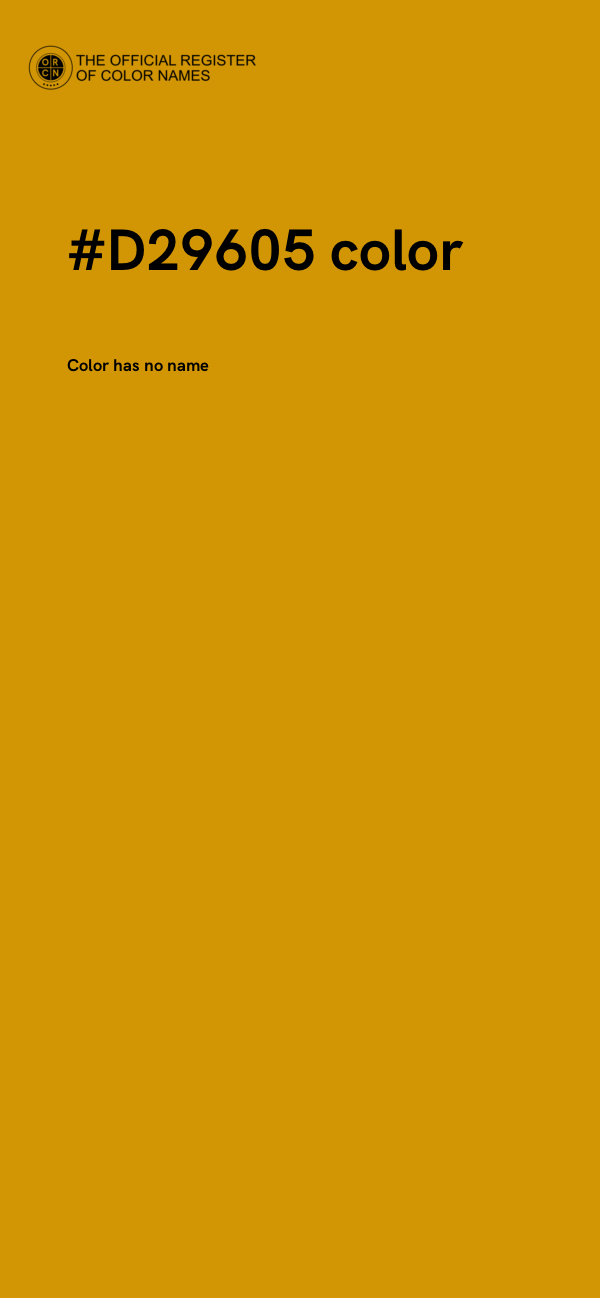 #D29605 color image