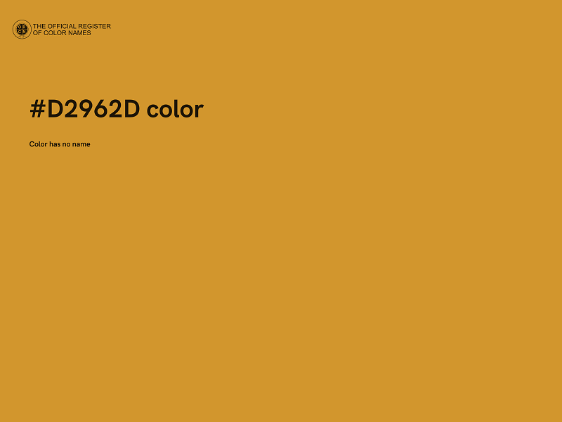 #D2962D color image