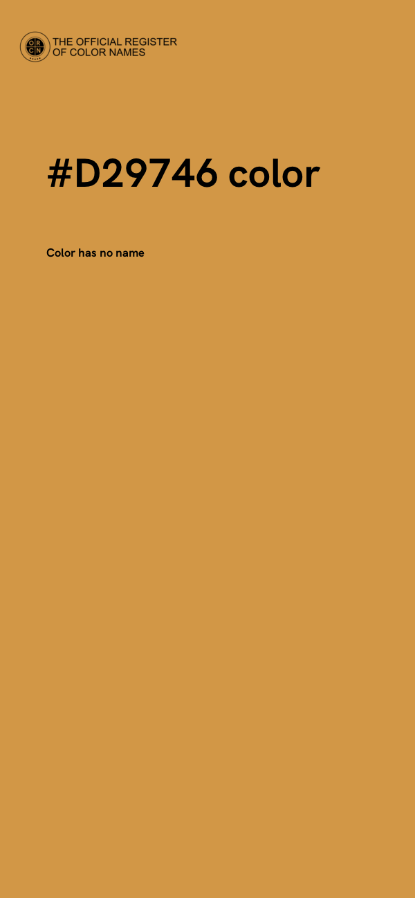#D29746 color image