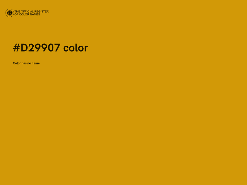 #D29907 color image