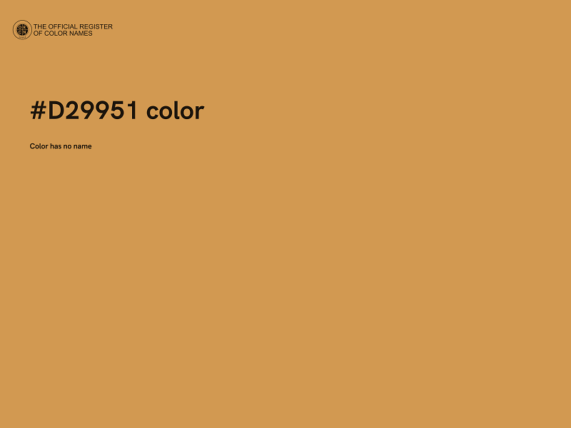 #D29951 color image