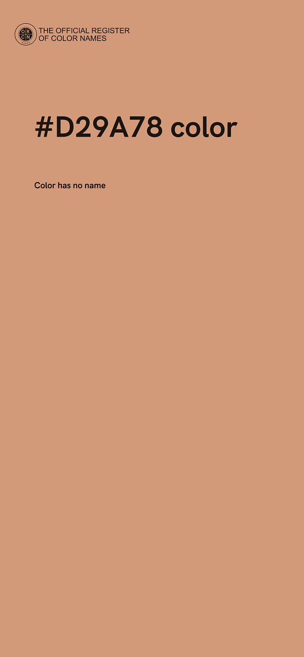 #D29A78 color image