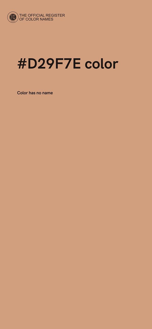 #D29F7E color image