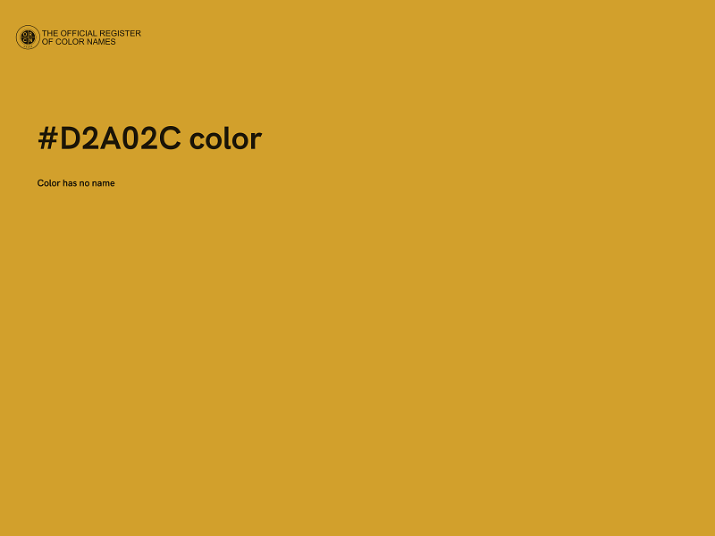 #D2A02C color image