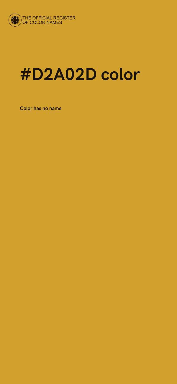 #D2A02D color image