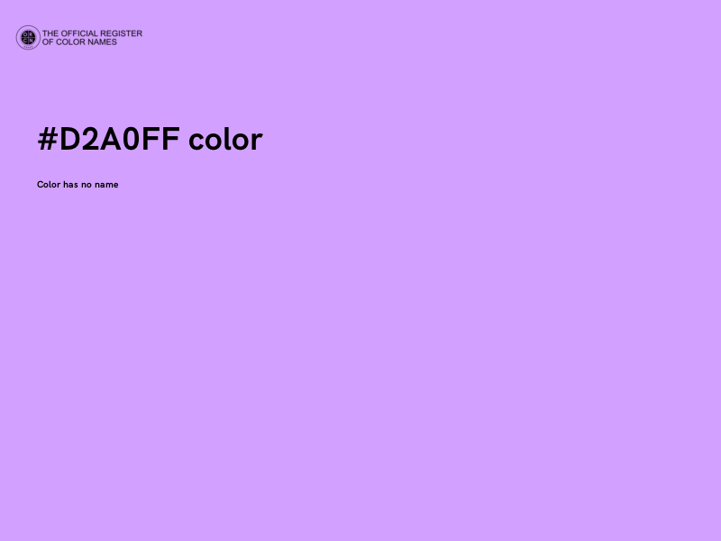 #D2A0FF color image