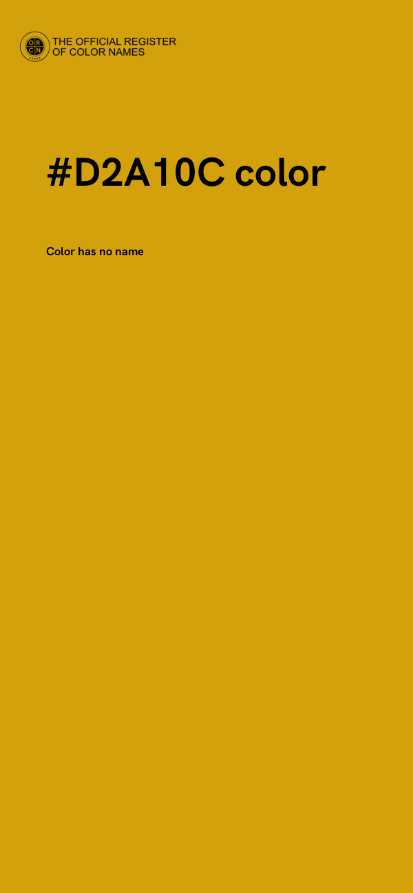 #D2A10C color image