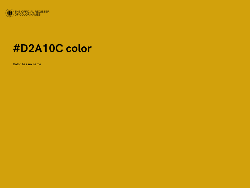 #D2A10C color image
