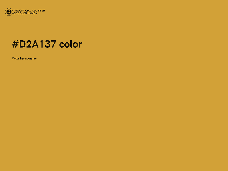 #D2A137 color image