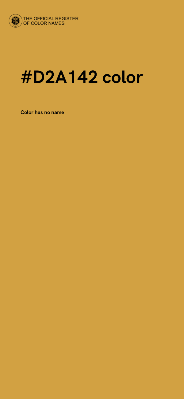 #D2A142 color image