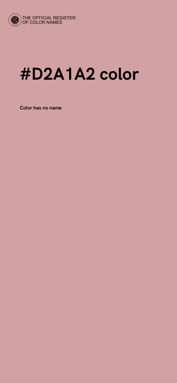 #D2A1A2 color image