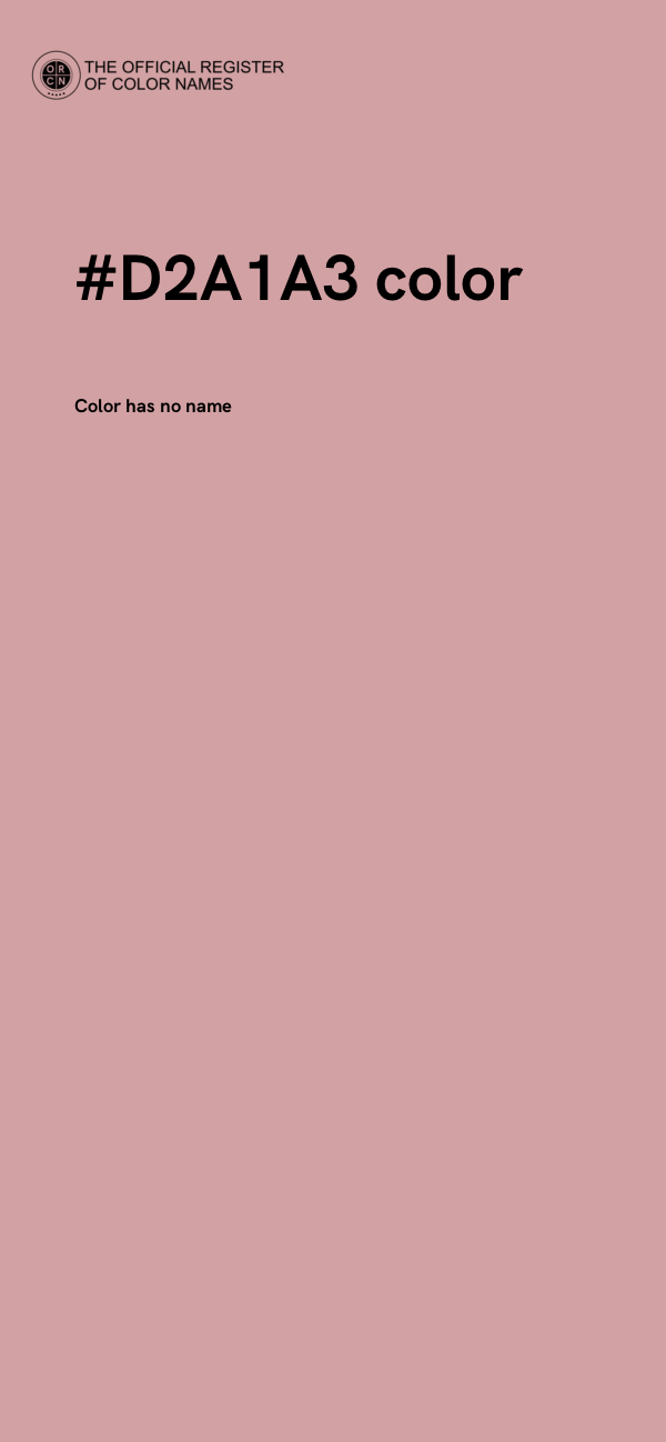#D2A1A3 color image