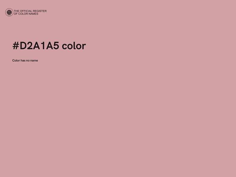 #D2A1A5 color image