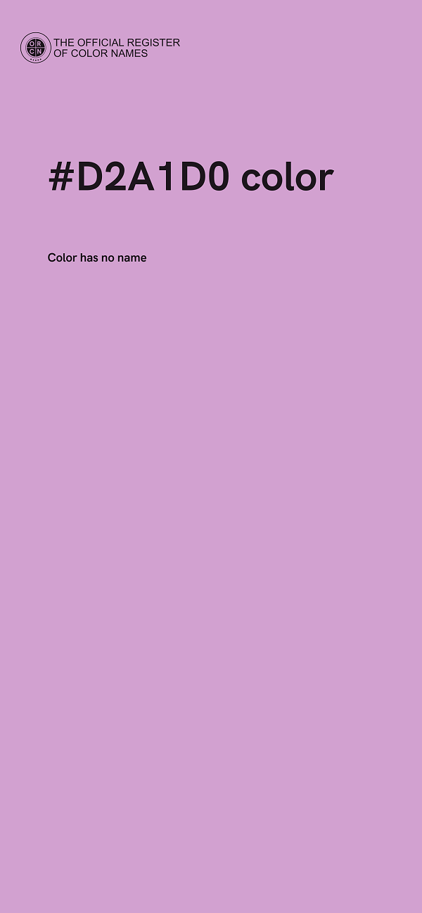 #D2A1D0 color image