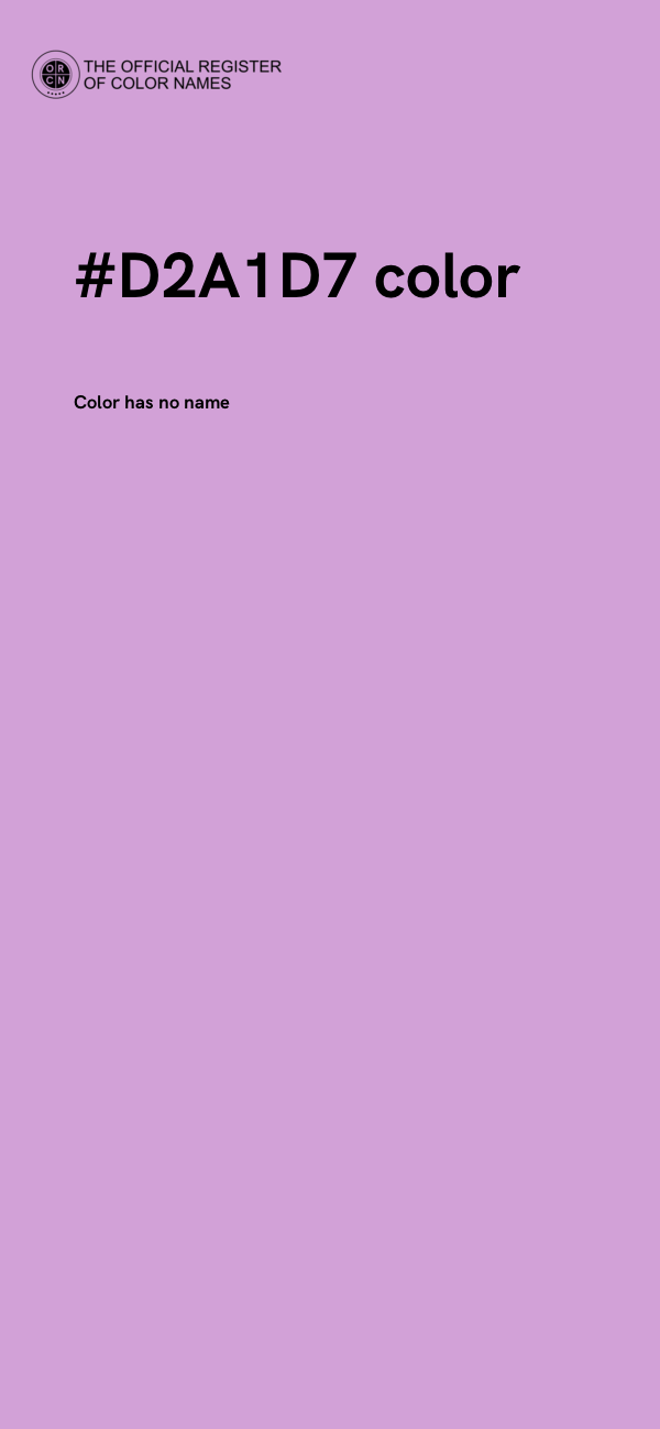 #D2A1D7 color image