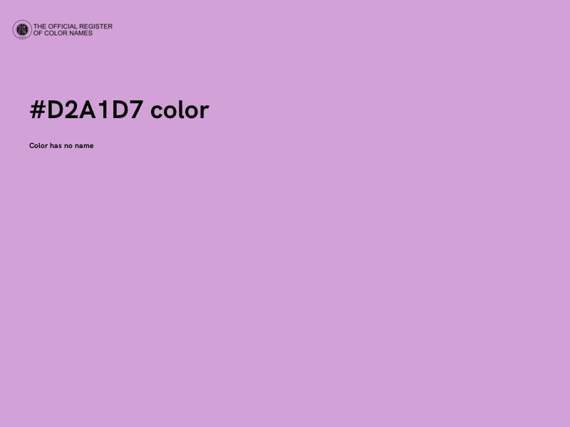 #D2A1D7 color image