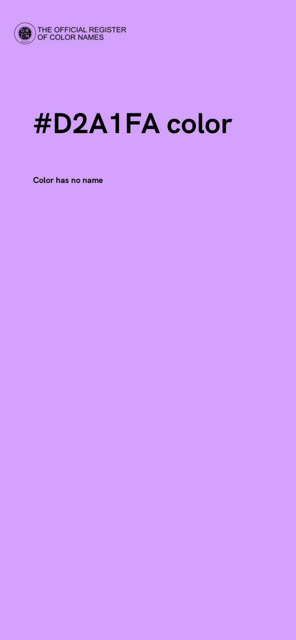 #D2A1FA color image