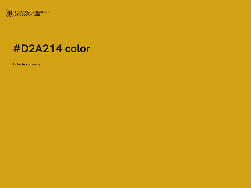 #D2A214 color image