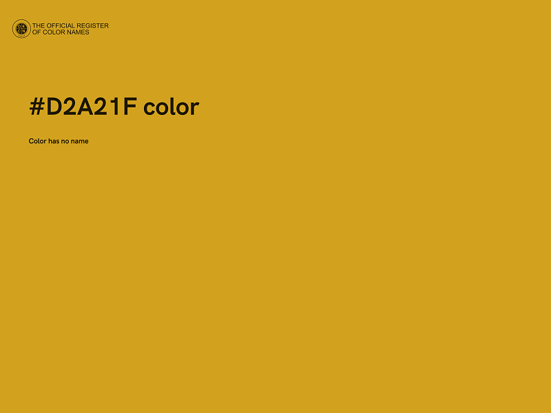 #D2A21F color image