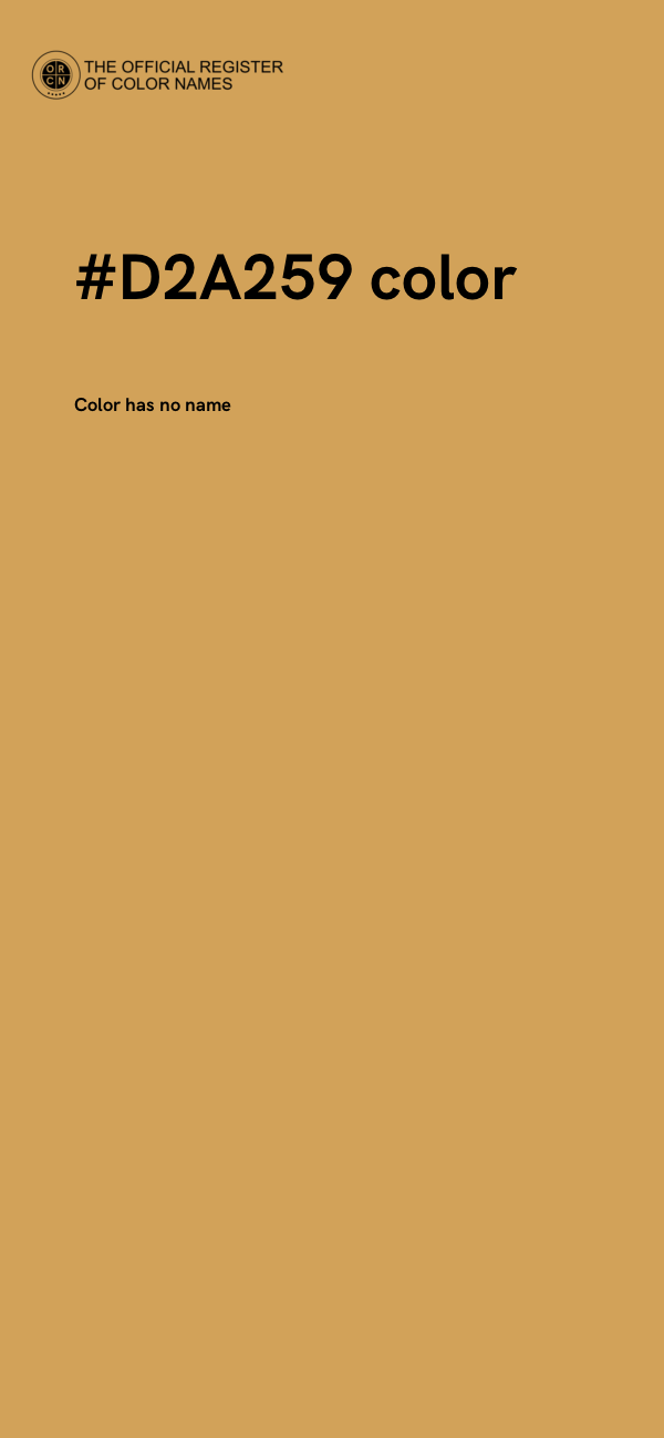 #D2A259 color image