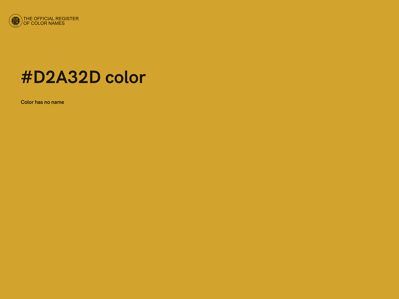 #D2A32D color image