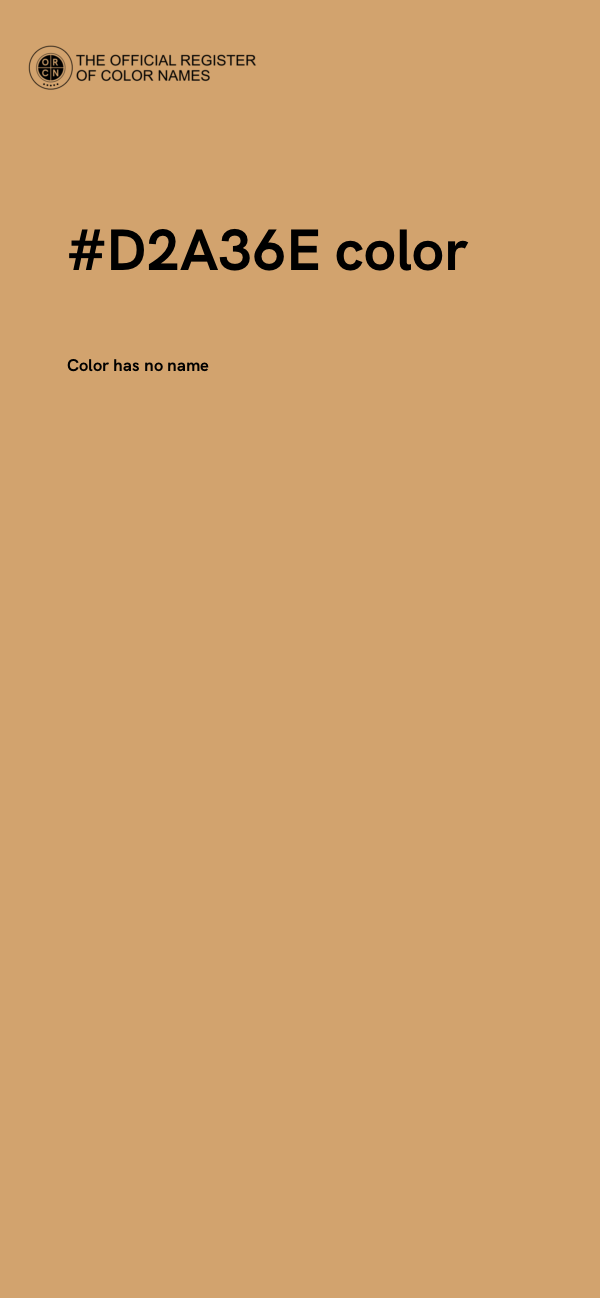#D2A36E color image