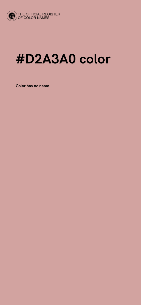 #D2A3A0 color image