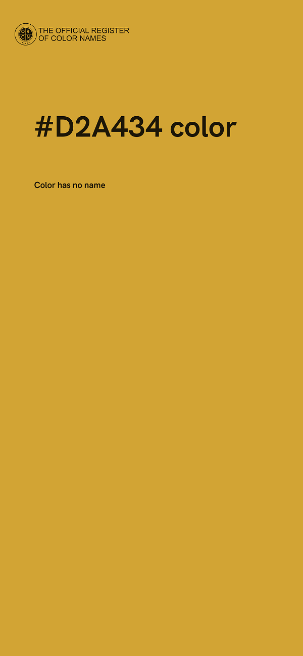 #D2A434 color image