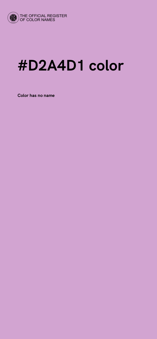 #D2A4D1 color image