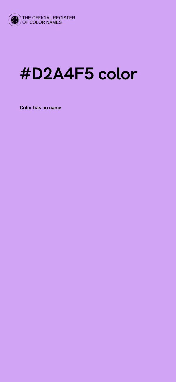 #D2A4F5 color image