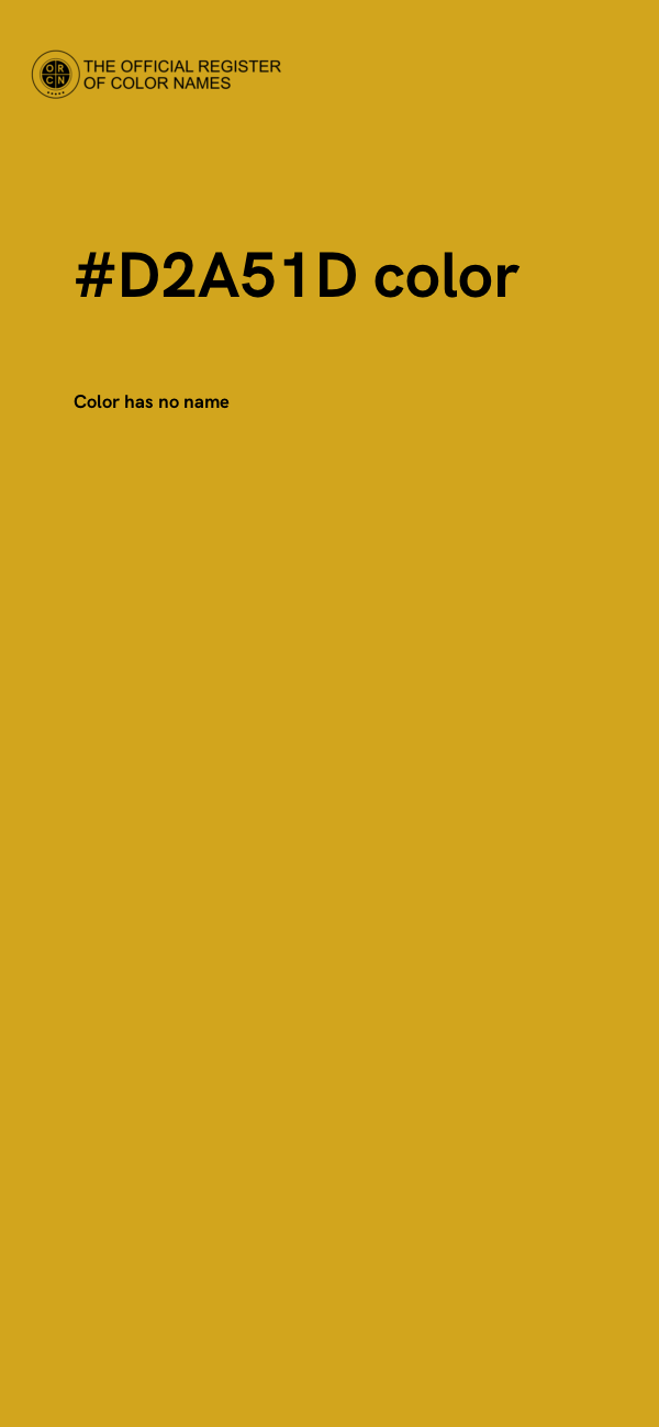#D2A51D color image