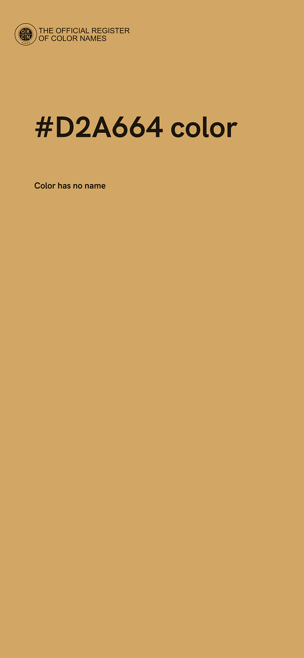 #D2A664 color image