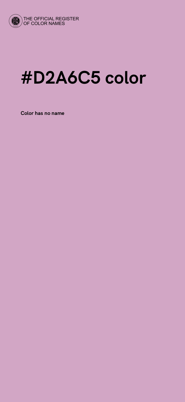 #D2A6C5 color image