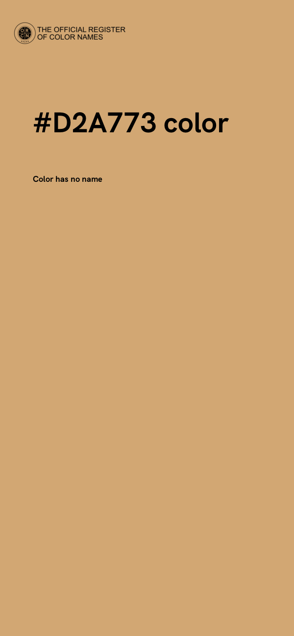 #D2A773 color image