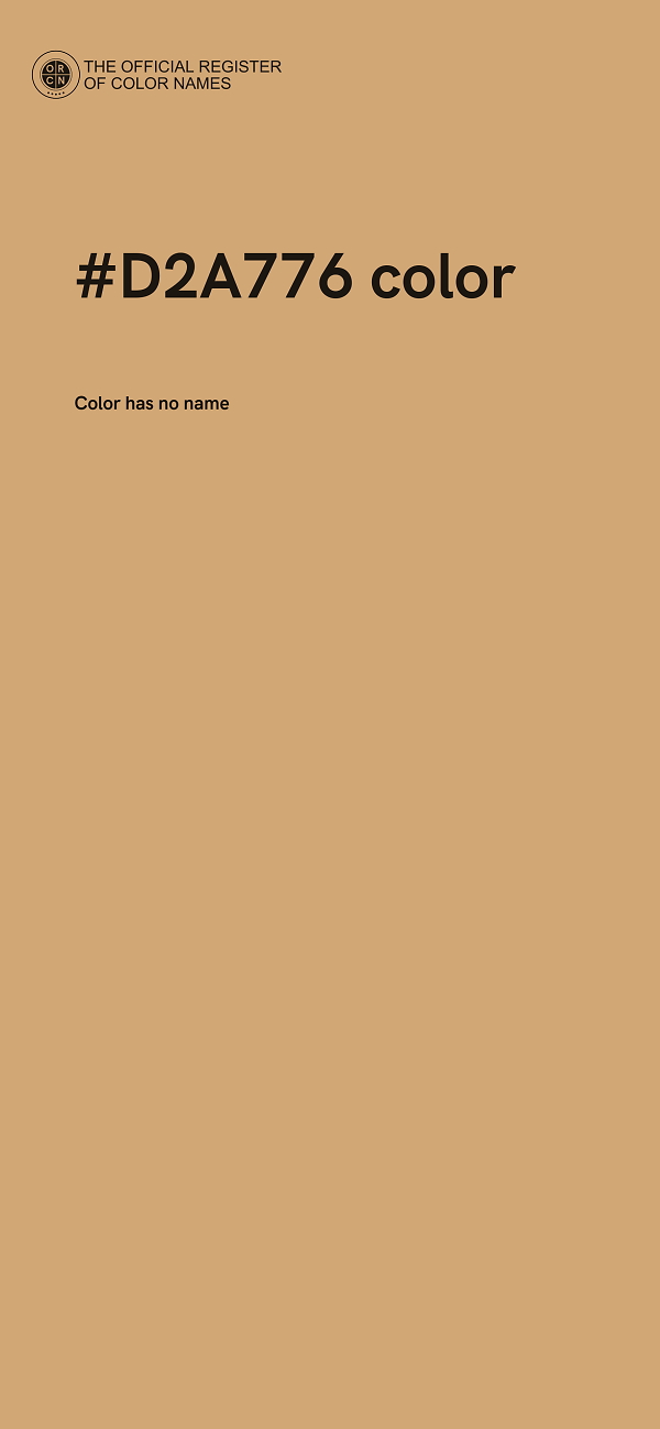 #D2A776 color image