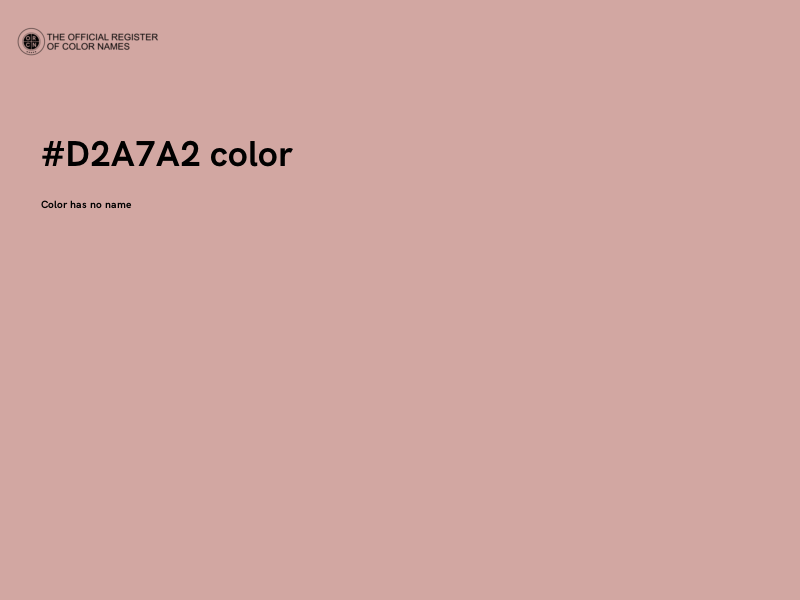 #D2A7A2 color image