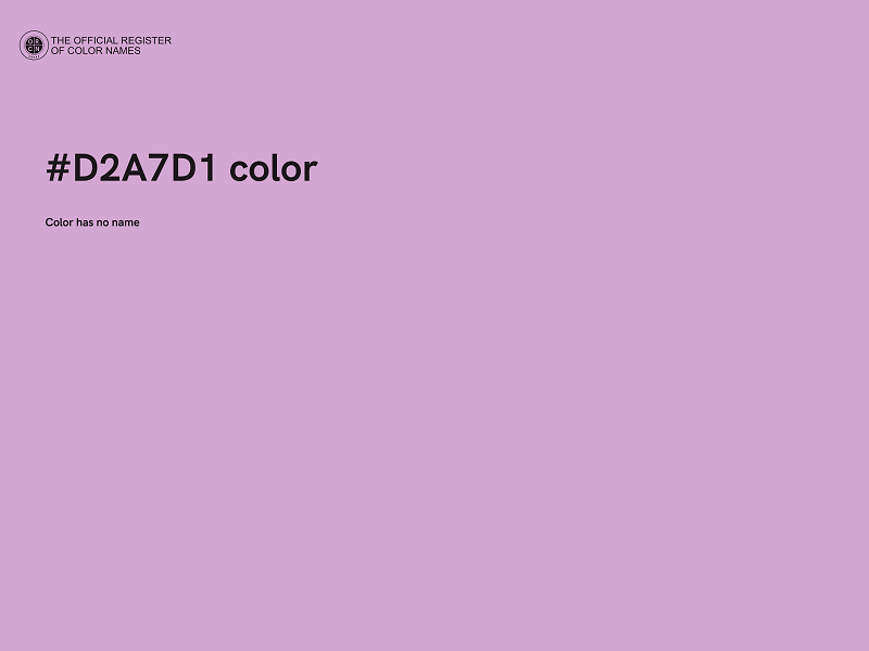 #D2A7D1 color image