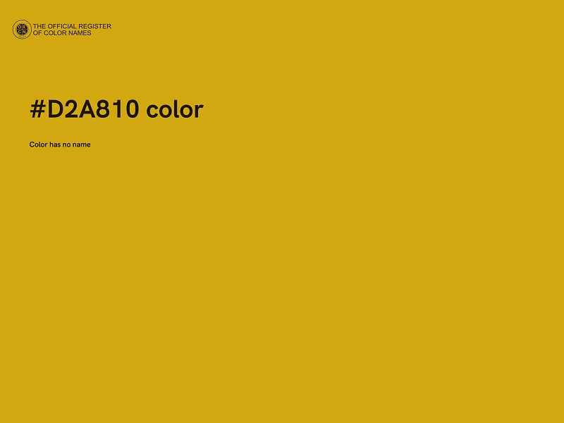 #D2A810 color image
