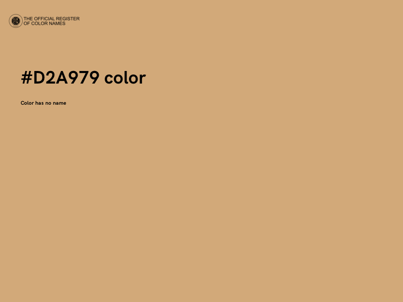 #D2A979 color image