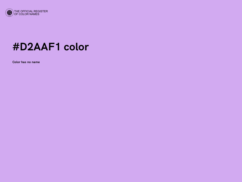 #D2AAF1 color image