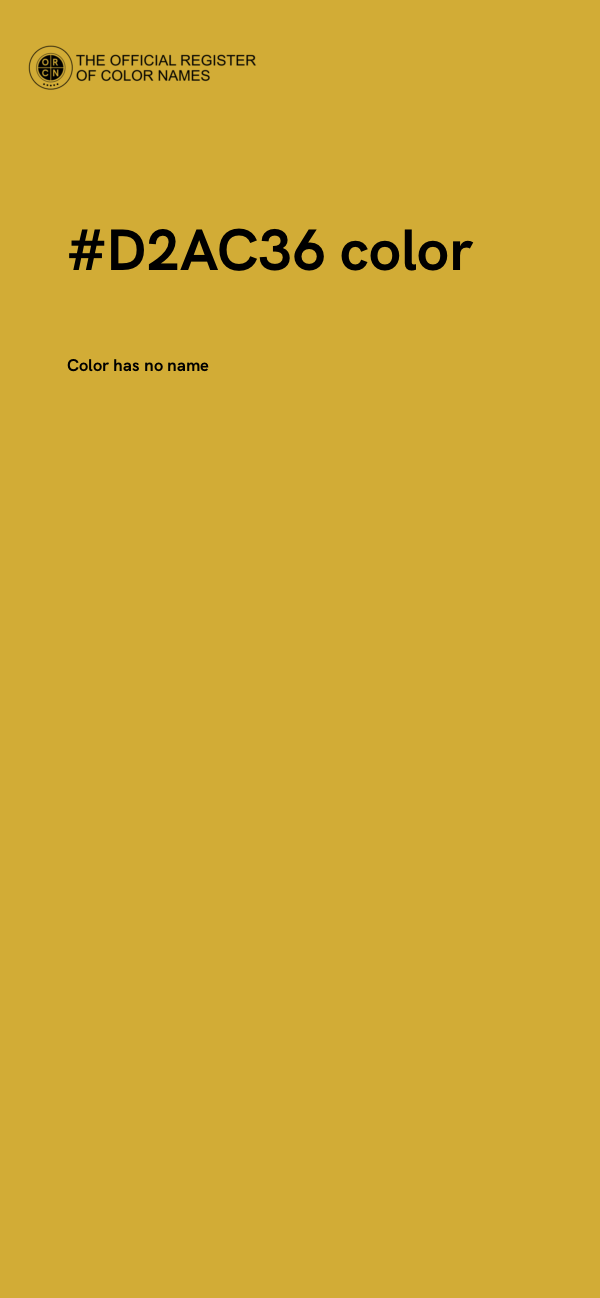 #D2AC36 color image