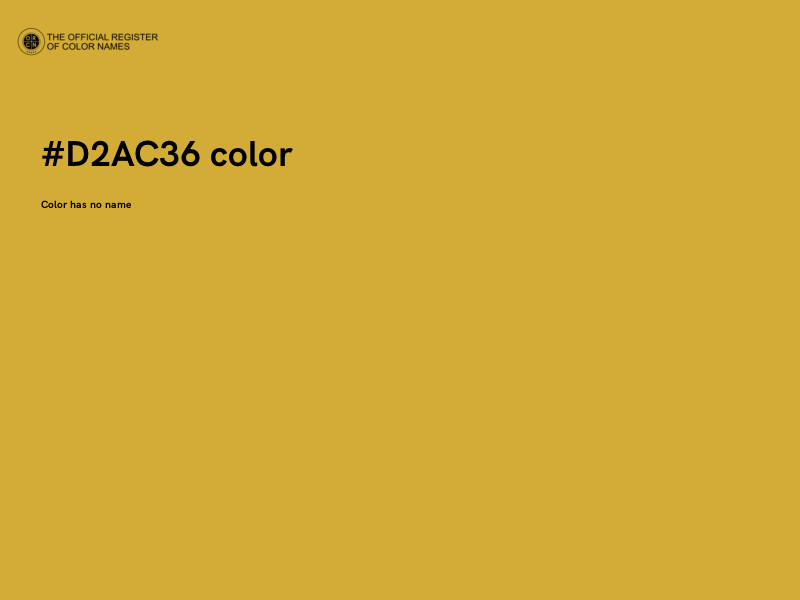 #D2AC36 color image