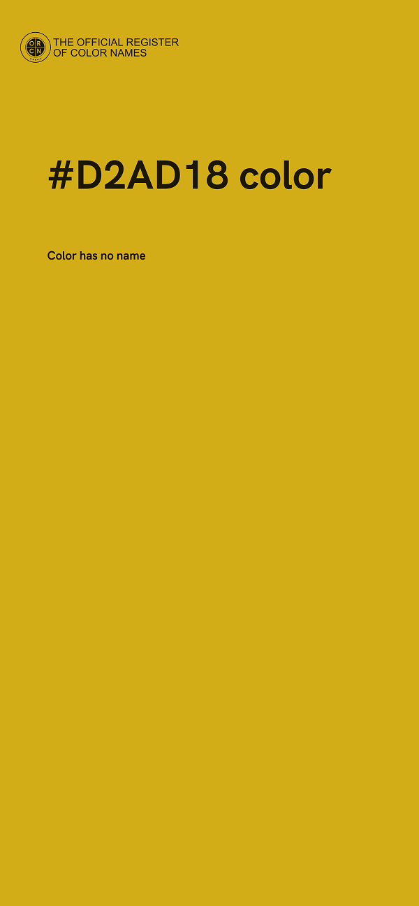 #D2AD18 color image