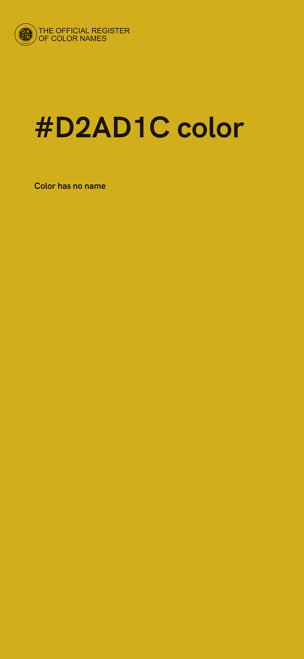 #D2AD1C color image