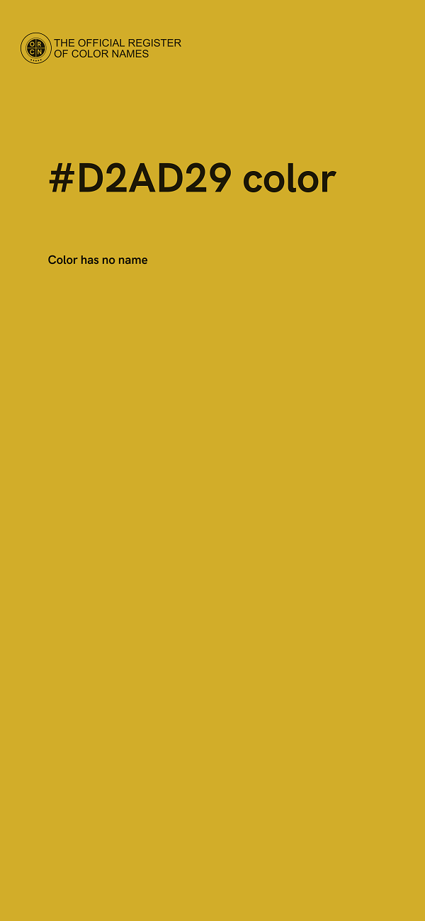 #D2AD29 color image
