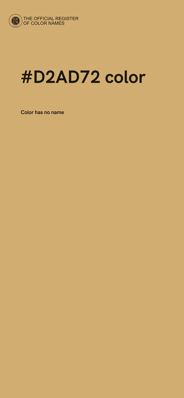 #D2AD72 color image